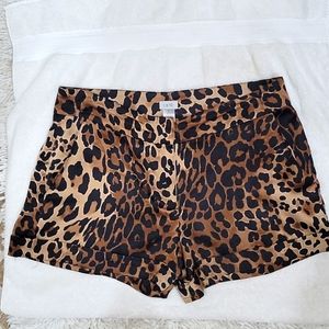 Cache Silk Leopard Shorts